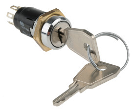 Wyłącznik kluczykowy, DP-CO, 1 A przy 24 V AC/115 V AC 2-Way, -20 → +65°C