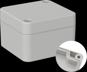 Industrial housing, 52 x 50 x 35 mm, IP66, light gray