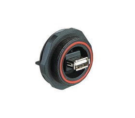 Złącze USB Type A Montaż na panelu Żeński 2 ,1-portowe