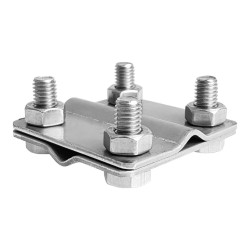 Złącze krzyżowe 4-śrubowe uchwyt odgromowy STAL NIERDZEWNA M8 1.1 NI