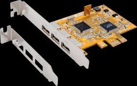 EX-11053 USB 2.0 PCIe board 3 port incl. LP bracket (NEC Chip-Set)