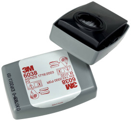 3M Filtr cząstek stałych z węglem aktywnym, P3R 6038 20 szt. EN 143 DIN 143