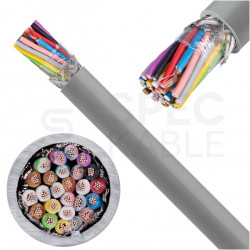 Kabel sterowniczy ELITRONIC-CY LIYCY 25x0,14mm2 szary 250/350V ekranowany olejoodporny linka TKD