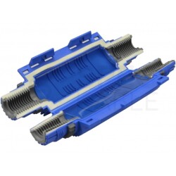 Mufa kablowa żelowa na kable 3x1,5-6mm2 hermetyczna IP68 190x60x47mm przelotowa bezhalogenowa LSOH SHARK