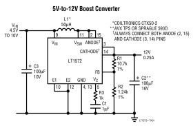 100kHz, 1.25A Switching Regulator with Catch Diode