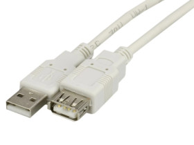 Kabel przedłużacz USB 2.0 A (wtyk / gniazdo) 0,8m NEKU