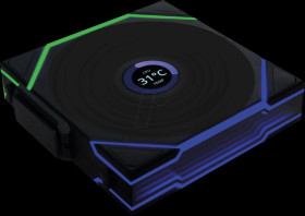 12RTLLCD1W1B Lian Li Wireless LCD fan, ARGB, PWM, Reverse, 120 mm, black