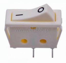 Przeł. kołys.biały 250V 16A ON-OFF ( wąski 2p )