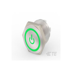 TE Connectivity AV1610P612R04 AV16 Pushbutton SW 0.4VA LED Green 12V