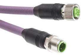 Przewód czujnik-siłownik ze złączem Złącze M12 długość 1m Rodzaj A Żeńskie Złącze B Złącze M12