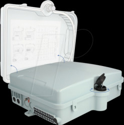 87903 Fiber Optic Distribution Box IP65 waterproof lockable 24 port gr