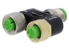 7000-41161-0000000 Trójnik M12 męskie, M12 żeńskie x2 kod A-DeviceNet / CANopen