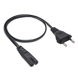 Kabel zasilający Akyga AK-RD-04A ósemka CCA 2x0.5mm2 CEE 7/16 / IEC C7 0.5 m