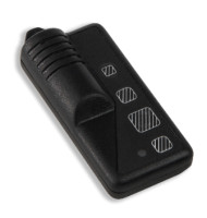 KMp-11B/4 Obudowa z tworzywa KM11B/4 wymiary: 62x29x10mm - obudowa pilota z folia - 4 przyciski - czarna - ABS