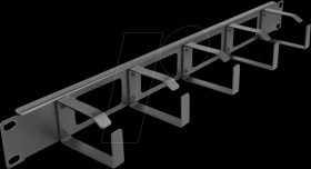 66659 19" Cable Management Routing Panel 4 openings 5 hooks 1U black