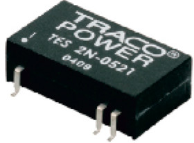 DC converter, 9-18 VDC, 2 W, 1 output, 12 VDC, 80 % efficiency, TES 2N-1212