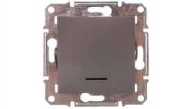 Asfora Łącznik 1-Biegunowy Z Podśw. Bez Ramki Stal Eph1400162