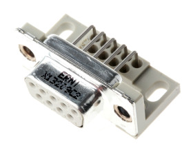 Złącze D-Sub 9-pinowe Żeński Kąt Proste Przewlekany raster 2.84mm Złoto