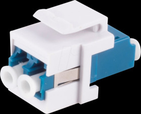 BS08-10200 Keystone module, LC duplex, OS1 / OS2, blue