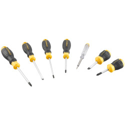 Stanley STHT16166-0 CUSHION GRIP&#x2122; Screwdriver Set 6 Pc &#x2B; Volt Tester