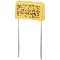 TRU COMPONENTS 450208 MKP-X2 suppression capacitor 0.1 &#xB5;F 275 V AC 15 mm