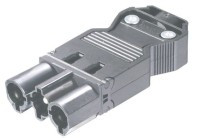 GST18-3WB Wtyk zasilający męski 3pin na kabel 20A, 250V (kolor czarny)