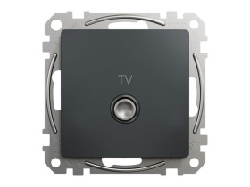 SEDNA DESIGN & ELEMENTS Gniazdo antenowe TV przelotowe (7dB) czarny antracyt SDD114474 SCHNEIDER ELECTRIC