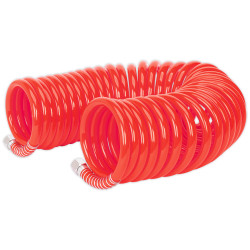 Sealey AH10C/8 PU Coiled Air Hose 10m x &#xD8;8mm with 1/4&quot;BSP Unions