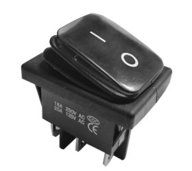 Włącznik kołyskowy KCD4-B 16A 250V ON-(ON) chwilowy hermetyczny IP65