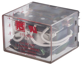 Przekaźnik mocy 12V dc 4PDT RS PRO 1.5W, Wciskane 96Ω Styk płytki drukowanej