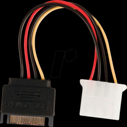 CCGP73530VA015 Internes NetzCable,iger SATA male > Molex female, 0,15 m