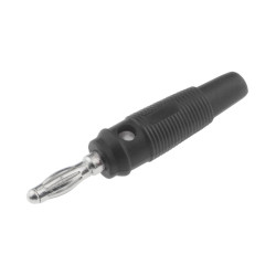 Wtyk bananowy męski 4mm czarny