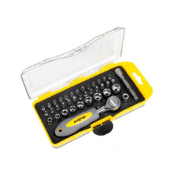 ZESTAW BITÓW I NASADEK Z GRZECHOTKĄ 38szt REBEL TOOLS RB1104