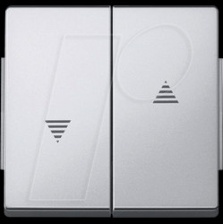 343460 Rocker shutter switch/button - aqua design, aluminium