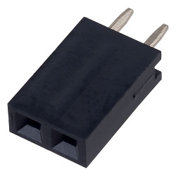 TruConnect 2 Way Single Row PCB Socket 2.54mm Pitch