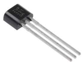 MOSFET P-kanałowy 140 mA TO-92 100 V Pojedynczy 625 mW 20 omów