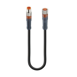 Kabel konfekcjonowany obustronnie zakończony złącza M8 męskie 3-PINowe żeńskie proste 3-PINowe gwintowane RSMV 3-RKMV 3-224/10 M