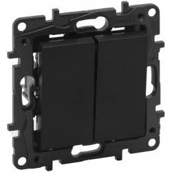 Łącznik świecznikowy podwójny NILOE STEP czarny 10AX Legrand