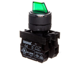 Przycisk pokrętny podświetlany, 2NO, II-0-I jednostronnie niestabilny, zielony T0-B101SL31Y