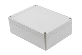 Obudowa ogólnego użytku Poliwęglan szerokość zew. 125 mm długość zew. 165 mm wys. zew. 55 mm Hammond IP65 Jasnoszary