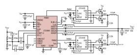 Dual, Multiphase Step-Down Voltage Mode DC/DC Controller with Current Sharing