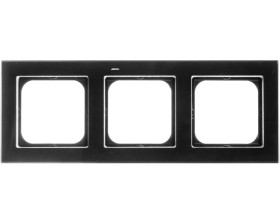 SONATA Ramka potrójna czarne szkło R-3RG/32