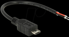 82697 Cable USB2.0 Micro-B male&gt;2 x open wires power