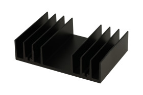 Radiator; DY-J/6,6/A; czerniony; 66mm; żebrowany; 2,3K/W; 95mm; 24mm