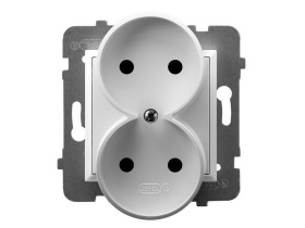 ARIA Gniazdo podwójne moduł bez ramki biały GP-2UR/m/00 OSPEL