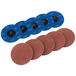 Draper 75617 Ten 75mm 120 Grit Aluminium Oxide Sanding Discs