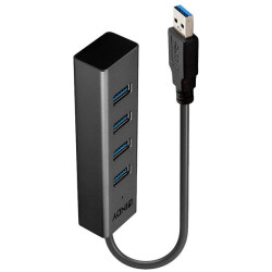 LINDY 43324 USB hub 4 ports USB 3.1 1st Gen Black