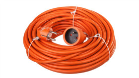 Przedłużacz Ogrodowy 1-Gniazdo Z/U 30M /H05vv-F 3X1,5/ Pomarańczowy P01130