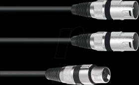 30225205 Adapter cable XLR female / 2x XLR male, 1.5 m, black