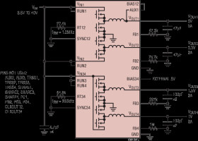 Quad 40V, Silent Switcher μModule Regulator with Configurable 3A Output Array
